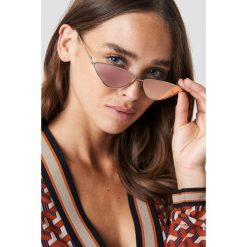 NA-KD Accessories Metalowe okulary przeciwsłoneczne - Pink,Gold. Różowe okulary przeciwsłoneczne damskie NA-KD Accessories. Za 52.95 zł.