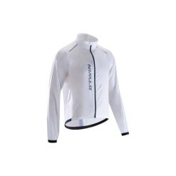 Kurtka na rower męska ULTRALIGHT. Białe kurtki męskie B'TWIN. Za 79.99 zł.