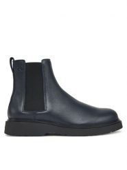 Calvin Klein Sztyblety Combat Ess Chelsea Boot Lth YM0YM01374 Granatowy. Niebieskie botki męskie Calvin Klein, bez wzorów, ze skóry, bez zapięcia. Za 699.99 zł.