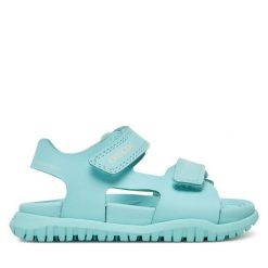 Sandały Geox. Niebieskie sandały dziewczęce Geox, bez zapięcia. Za 99.99 zł.