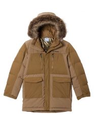 Columbia Kurtka zimowa Peak Fusion™ II 2090201 Brązowy jasny Regular Fit. Brązowe buty zimowe chłopięce Columbia, bez wzorów, z syntetyku, bez zapięcia. Za 699.99 zł.