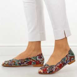 Niebieskie ażurowe baleriny damskie z odkrytymi palcami M.Daszyński Sa136-8. Niebieskie baleriny damskie M.Daszyński, na lato, w ażurowe wzory, ze skóry, eleganckie, bez obcasa, na płaskiej podeszwie. Za 179.00 zł.