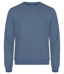 Clique Miami Roundneck – Bluza unisex z bawełny i recyklingowanego poliestru. Niebieskie bluzy męskie CLIQUE, xl, bez wzorów, z bawełny, bez kaptura. Za 165.72 zł.