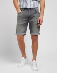 LEE MĘSKIE SPODNIE JEANSOWE 5 POCKET SHORT WASHED GREY 112349330 L73M015973. Szare spodnie materiałowe męskie Lee, l, bez wzorów, z jeansu. Za 159.99 zł.
