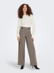 JDY Spodnie materiałowe Geggo 15208430 Beżowy Wide Leg. Brązowe spodnie materiałowe damskie JDY, xs, bez wzorów, z materiału. Za 119.99 zł.