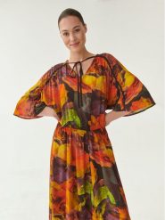 Tatuum Sukienka codzienna Pezani T2217.194B Kolorowy Regular Fit. Sukienki damskie Tatuum, na co dzień, bez wzorów, z wiskozy, bez kołnierzyka, bez ramiączek, proste. Za 249.99 zł.