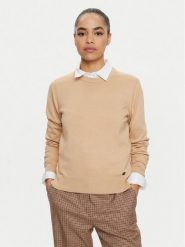 U.S. Polo Assn. Sweter WUP0394 Beżowy Regular Fit. Brązowe swetry damskie U.S. Polo Assn., s, bez wzorów, z syntetyku, bez kołnierzyka, bez ramiączek, bez kaptura. Za 199.99 zł.