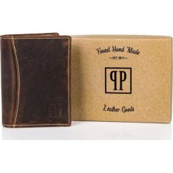 Portfel męski brązowy PAOLO PERUZZI T-13-BR. Brązowe portfele męskie Paolo Peruzzi, bez wzorów, ze skóry. Za 59.99 zł.