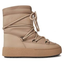 Śniegowce Moon Boot. Brązowe śniegowce i trapery damskie Moon Boot. Za 1,329.00 zł.