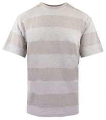 Dzianinowy T-Shirt Męski - Brave Soul - Odcienie Beżu. T-shirty męskie Brave Soul, na lato, l, bez wzorów, z bawełny, casualowe, bez kołnierzyka. Za 57.00 zł.