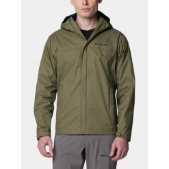 Płaszcz Przeciwdeszczowy Męski Columbia Watertight II. Zielone płaszcze męskie Columbia, m, bez wzorów, sportowe, bez kaptura. Za 429.00 zł.