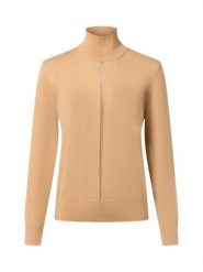 BOSS Orange Sweter z zawartością wełny dziewiczej - Faghettini Kobiety Bawełna beżowy|brązowy, XS. Brązowe swetry damskie Boss Orange, xs, bez wzorów, z bawełny, bez kołnierzyka, bez ramiączek, bez kaptura. Za 479.95 zł.
