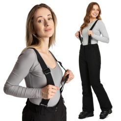 Spodnie narciarskie damskie KADVA Edge X Pants. Czarne spodnie snowboardowe damskie KADVA, bez wzorów, sportowe, narciarskie. Za 199.99 zł.