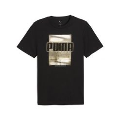 Męska koszulka z błyszczącym nadrukiem PUMA Black. Czarne buty sportowe męskie Puma, bez zapięcia, na fitness i siłownię. Za 129.00 zł.