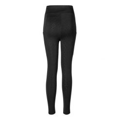 4F Legginsy dzianinowe z rozszerzanymi nogawkami dziewczęce - czarne 122 (6-7 lat). Czarne legginsy dla dziewczynek 4f, bez wzorów, z dzianiny. Za 89.99 zł.