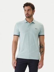 BOSS Polo Chip Hexa 50554561 Turkusowy Regular Fit. Niebieskie koszulki polo męskie Boss, m, bez wzorów, z bawełny, bez ramiączek. Za 609.99 zł.