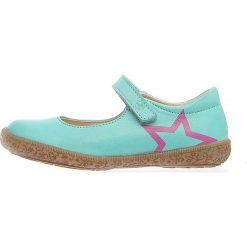 Skórzane baleriny w kolorze turkusowym z paskiem. Baleriny dziewczęce marki Summershoes for Girls. W wyprzedaży za 152.95 zł.
