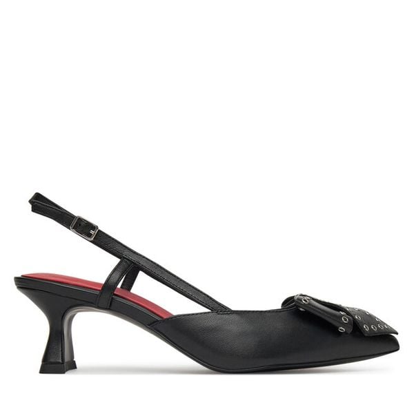 Czółenka Tamaris. Czarne czółenka damskie Tamaris, bez wzorów, bez obcasa, bez zapięcia. Za 449.99 zł.