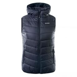 Kamizelka damska pikowana Hi-Tec Lady Solnis - czarna, Rozmiar M. Czarne kurtki damskie Hi-tec, na jesień, m, bez wzorów, bez kaptura. Za 114.99 zł.