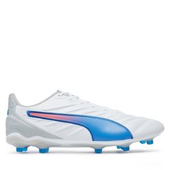 Buty do piłki nożnej Puma. Białe buty sportowe męskie Puma, bez zapięcia. Za 339.99 zł.
