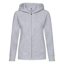 Bluza Damska Premium Z Kapturem. Szare bluzy damskie Fruit of the Loom, xs, bez wzorów, z kapturem. Za 167.99 zł.