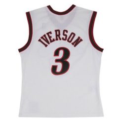 Koszulka Nba Philadelphia 76ers Allen Iverson. Białe koszulki sportowe męskie Mitchell & Ness, m, bez wzorów, bez kołnierzyka, bez ramiączek, do koszykówki. Za 438.50 zł.