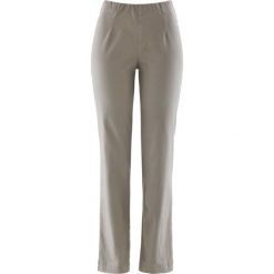 Spodnie ze stretchem, bez zamka w talii STRAIGHT bonprix brunatny. Spodnie materiałowe damskie marki DOMYOS. Za 49.99 zł.