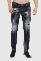 DSQUARED2 Czarne jeansy męskie super twinky jean. Czarne jeansy męskie Dsquared2. W wyprzedaży za 2,199.99 zł.