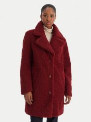 Vero Moda Kożuch Kylie Teddy 10289938 Bordowy Loose Fit. Czerwone płaszcze damskie Vero Moda, s, bez wzorów, z syntetyku, bez kaptura. Za 329.99 zł.