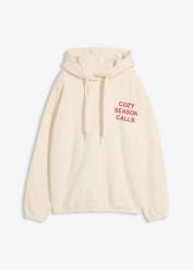 Bluza oversize z czystej bawełny. Brązowe bluzy damskie bonprix, bez wzorów, z bawełny, z kapturem. Za 107.99 zł.