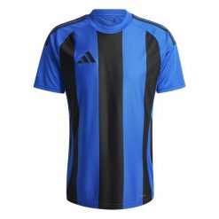 Koszulka męska adidas Striped 24 Jersey. Czarne koszulki sportowe męskie Adidas, l, bez wzorów, z jersey, bez kołnierzyka, bez ramiączek, do piłki nożnej. Za 90.00 zł.