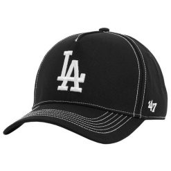 Czapka z daszkiem męska Los Angeles Dodgers MLB Cap. Czarne czapki i kapelusze męskie 47 Brand, bez wzorów, z bawełny, sportowe. Za 129.99 zł.