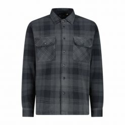 Cmp Koszula Męska 100% poliester Szary U862. Czarne koszule męskie CMP, m, bez wzorów, z materiału, bez kołnierzyka, bez ramiączek. Za 253.00 zł.