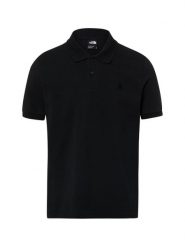 The North Face koszulka polo Mężczyźni Bawełna czarny, S. Czarne koszulki polo męskie The North Face, m, bez wzorów, z bawełny, bez kołnierzyka, bez ramiączek. Za 139.95 zł.