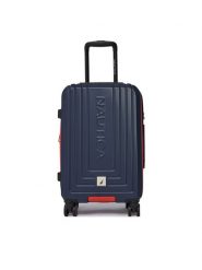 Nautica Walizka kabinowa NTC-KS-003-07-S Granatowy. Niebieskie walizki męskie Nautica, bez wzorów, z tworzywa sztucznego. Za 299.99 zł.
