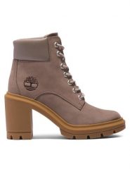 Timberland Trzewiki Allington Heights 6In TB0A5Y6Z9291 Beżowy. Brązowe botki damskie Timberland, z nubiku, bez obcasa, na słupku, bez zapięcia. Za 619.99 zł.