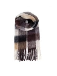 Jenny Fairy Szal 4W4-006-AW24 Brązowy. Brązowe czapki i kapelusze damskie Jenny Fairy, bez wzorów, z poliesteru. Za 59.99 zł.