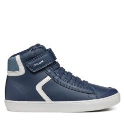 Sneakersy Geox. Niebieskie trampki i tenisówki chłopięce Geox, bez wzorów, bez zapięcia. Za 109.99 zł.