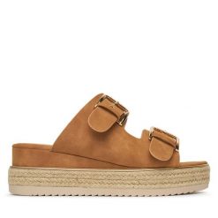 Espadryle JENNY. Brązowe espadryle damskie Jenny, bez wzorów, bez obcasa, bez zapięcia. Za 109.99 zł.