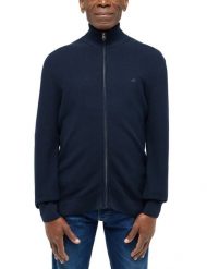 Mustang Style Escondido Dark Sapphire 1016302 4136 MĘSKI SWETER. Niebieskie swetry przez głowę męskie Mustang, m, bez wzorów, bez kołnierzyka. Za 149.99 zł.