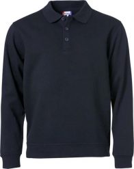 Clique Basic Polo Sweater – sweter polo 65% poliester/35% bawełna. Niebieskie swetry przez głowę męskie CLIQUE, m, bez wzorów, z bawełny, bez kołnierzyka. Za 160.51 zł.