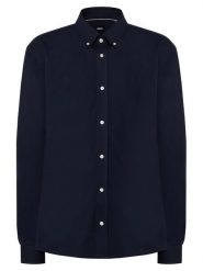 BOSS Koszula H-Roan 50567031 Granatowy Slim Fit. Niebieskie koszule męskie Boss, m, bez wzorów, z bawełny, bez kołnierzyka, bez ramiączek. Za 599.99 zł.