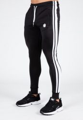 Riverside Track Spodnie - Czarny. Czarne spodnie sportowe męskie GORILLA WEAR, m, bez wzorów, z elastanu, na fitness i siłownię. Za 232.00 zł.