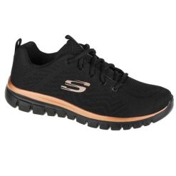 Buty Skechers Get Connected, Kobiety. Czarne obuwie sportowe damskie Skechers, bez wzorów, z materiału, trekkingowe, Skechers Sport. Za 289.99 zł.