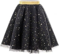 PartyDeco Strój dla dziewczynki - Spódniczka, uniwersalny, czarny one size. Czarne spódniczki dla dziewczynek PartyDeco, bez wzorów. Za 65.40 zł.