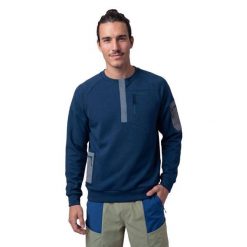 Męska techniczna bluza trekkingowa Siroko Tatras Blue. Niebieskie bluzy męskie SIROKO, l, bez wzorów, z dzianiny, bez kaptura. Za 211.00 zł.