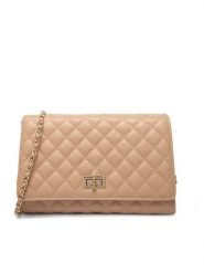 Badura Torebka TYL00500 Beżowy. Brązowe kopertówki damskie Badura, bez wzorów, z materiału, bez dodatków. Za 129.99 zł.