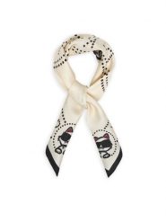 KARL LAGERFELD Apaszka B2W33069 Beżowy jasny. Brązowe czapki i kapelusze damskie KARL LAGERFELD, bez wzorów, z jedwabiu. Za 429.99 zł.