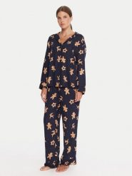 Hunkemöller Piżama Gingerbread 302783 Czarny Regular Fit. Czarne piżamy damskie Hunkemöller, l, bez wzorów, z wiskozy, bez ramiączek. Za 209.99 zł.