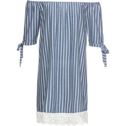 Sukienka bonprix niebiesko-biały w paski. Sukienki damskie marki bonprix. Za 99.99 zł.